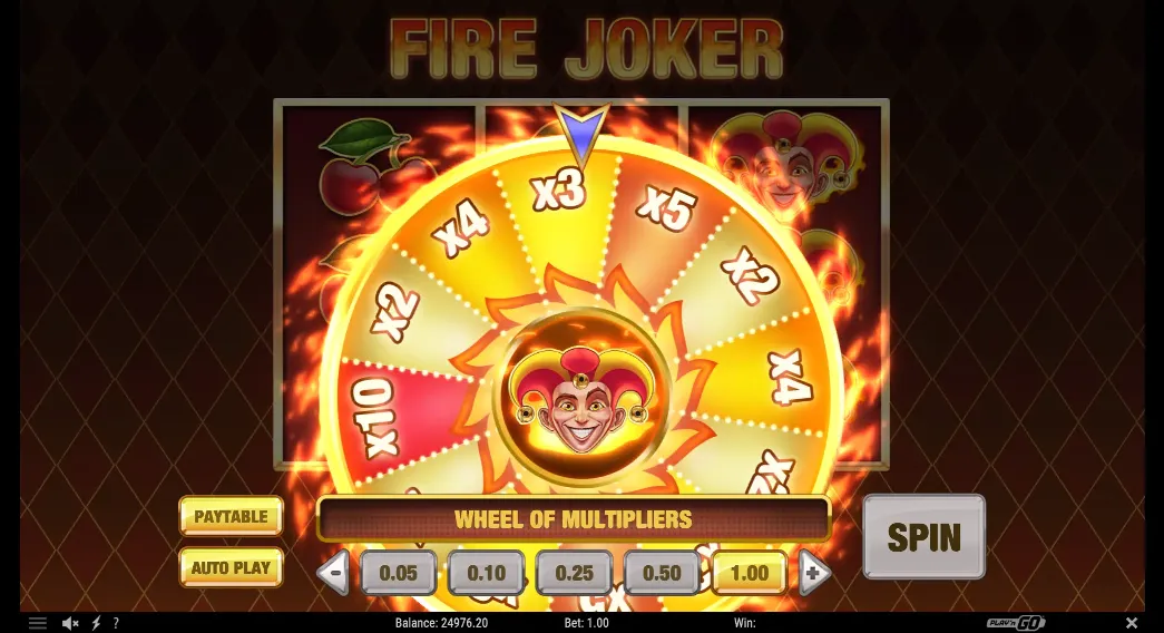 Fire Joker Wheel of Multipliers